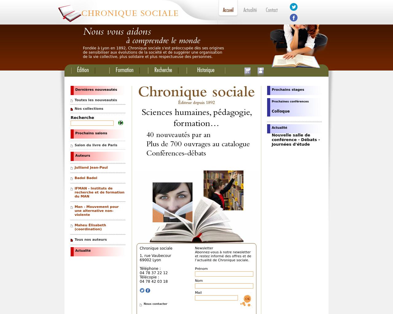 Chronique Sociale Chronique Sociale