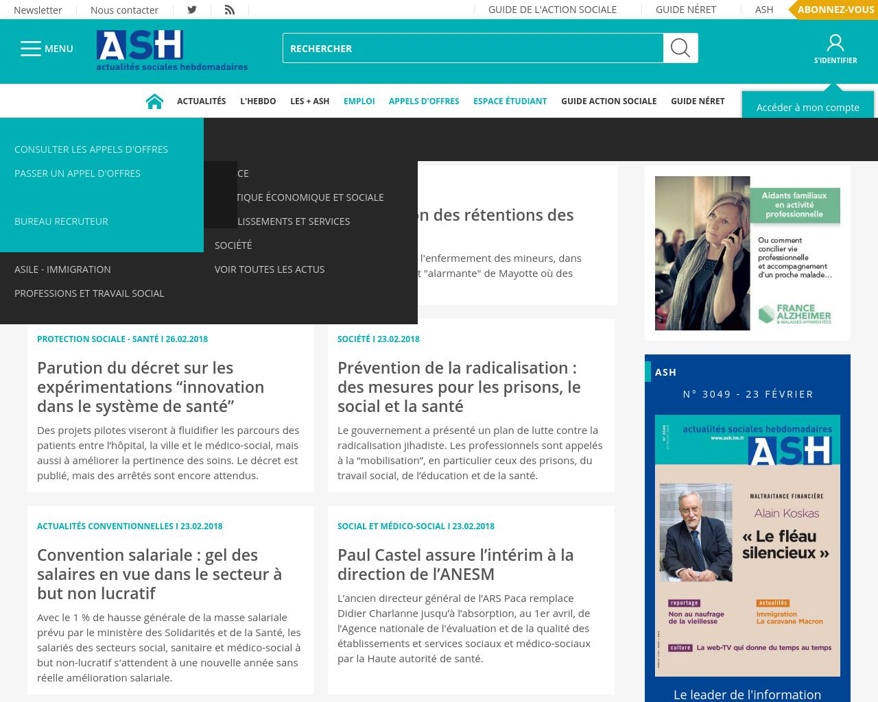 ASH | Actualités sociales hebdomadaires ASH | Actualités sociales hebdomadaires