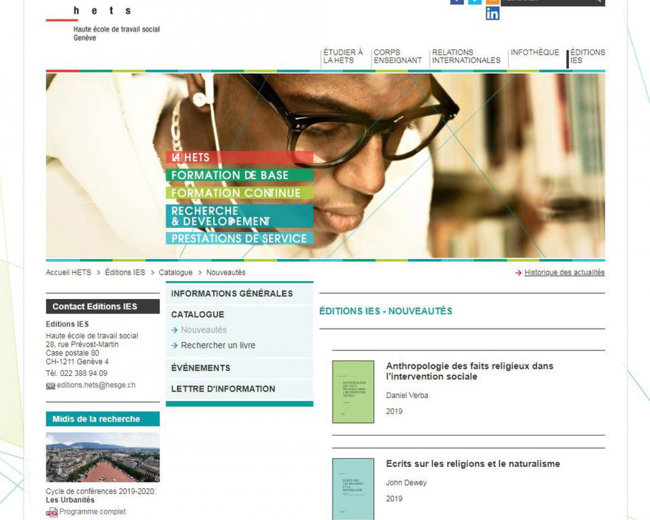 Editions IES - Haute école de travail social de Genève