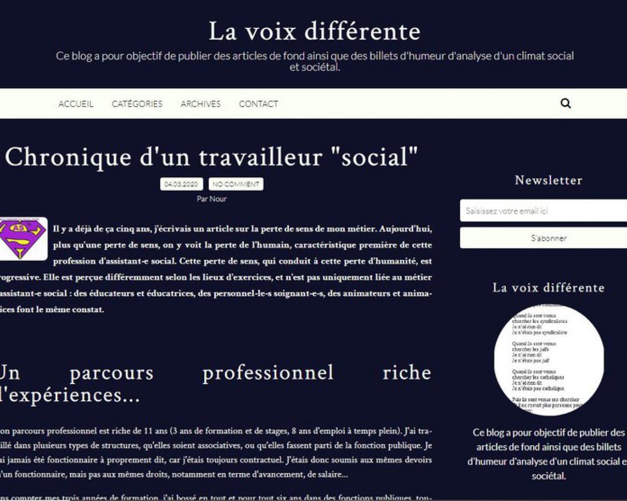 La voix différente La voix différente