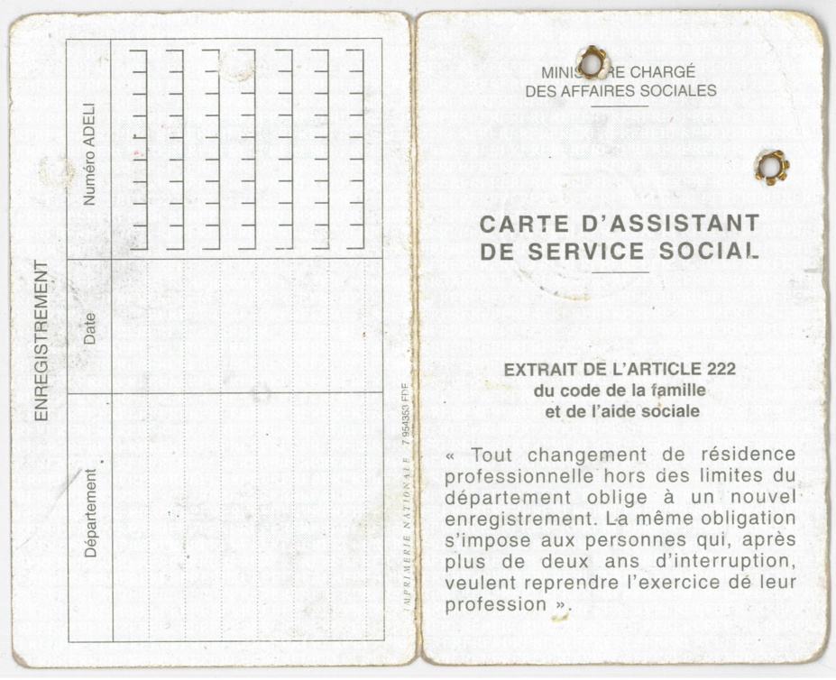 Enquête sur les cartes professionnelles des assistants de service social ! Enquête sur les cartes professionnelles des assistants de service social !