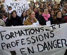 Projet de loi sur la prévention de la délinquance : Appel à manifestation de la profession 17 mars Projet de loi sur la prévention de la délinquance : Appel à manifestation de la profession 17 mars