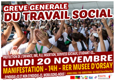 Journée de mobilisation du 20 novembre pour le travail social