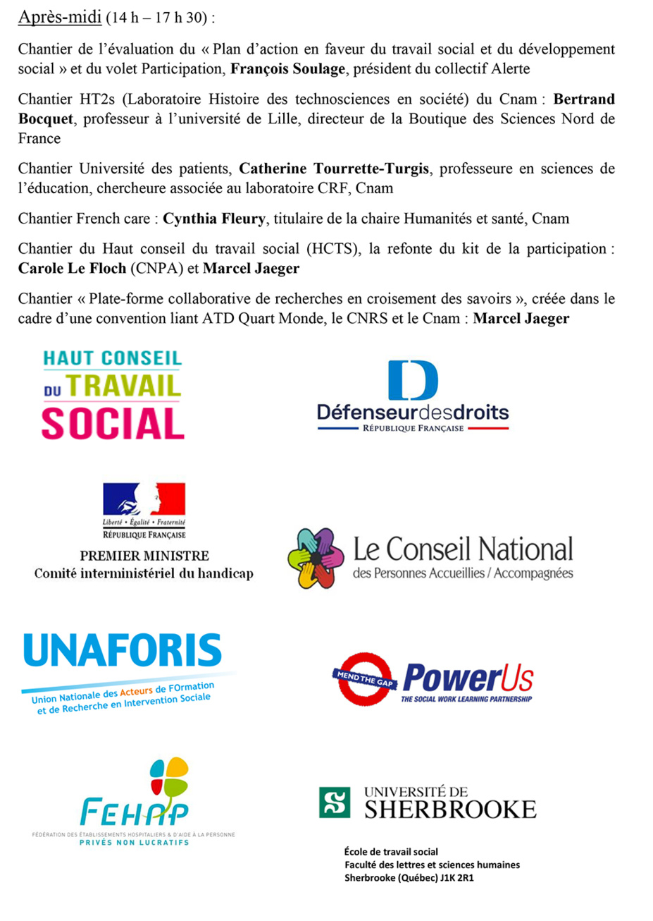 CNAM - Participation et citoyenneté : réunion de chantiers CNAM - Participation et citoyenneté : réunion de chantiers