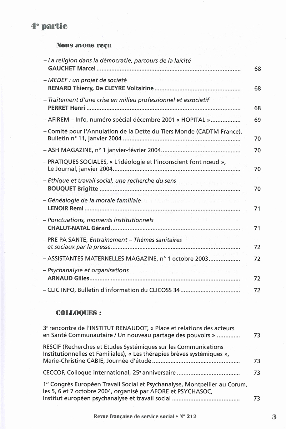 RFSS N°212 : "Prendre le temps pour un service social hospitalier de qualité" RFSS N°212 : "Prendre le temps pour un service social hospitalier de qualité"