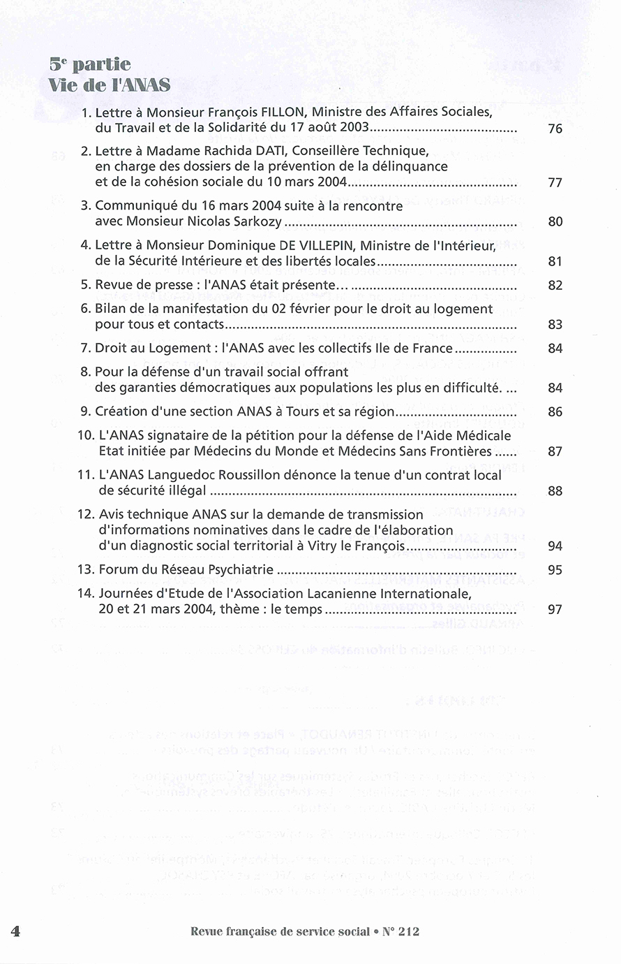 RFSS N°212 : "Prendre le temps pour un service social hospitalier de qualité" RFSS N°212 : "Prendre le temps pour un service social hospitalier de qualité"