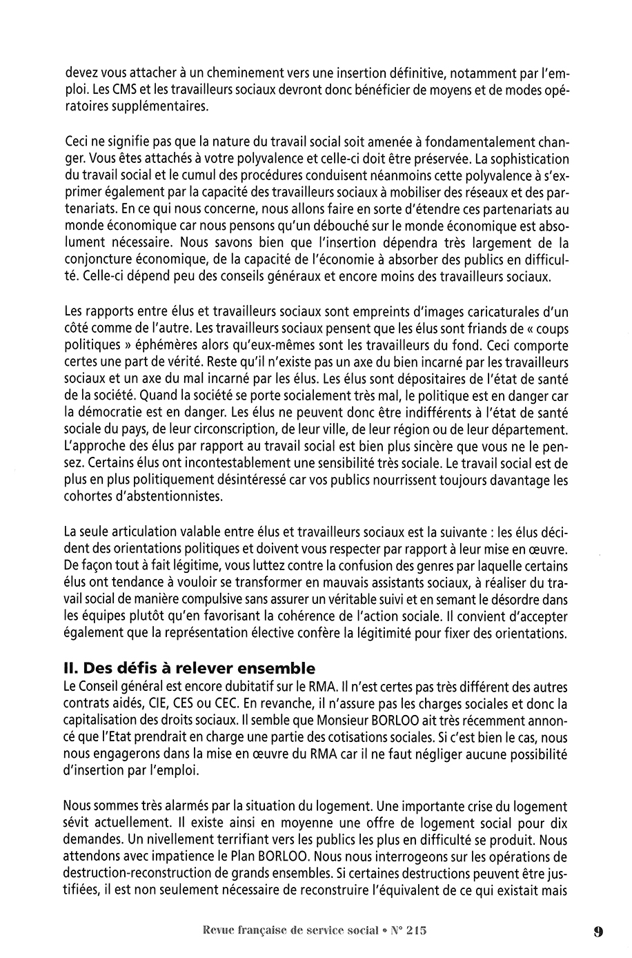 RFSS N°215 : "Travail social et démocratie" RFSS N°215 : "Travail social et démocratie"
