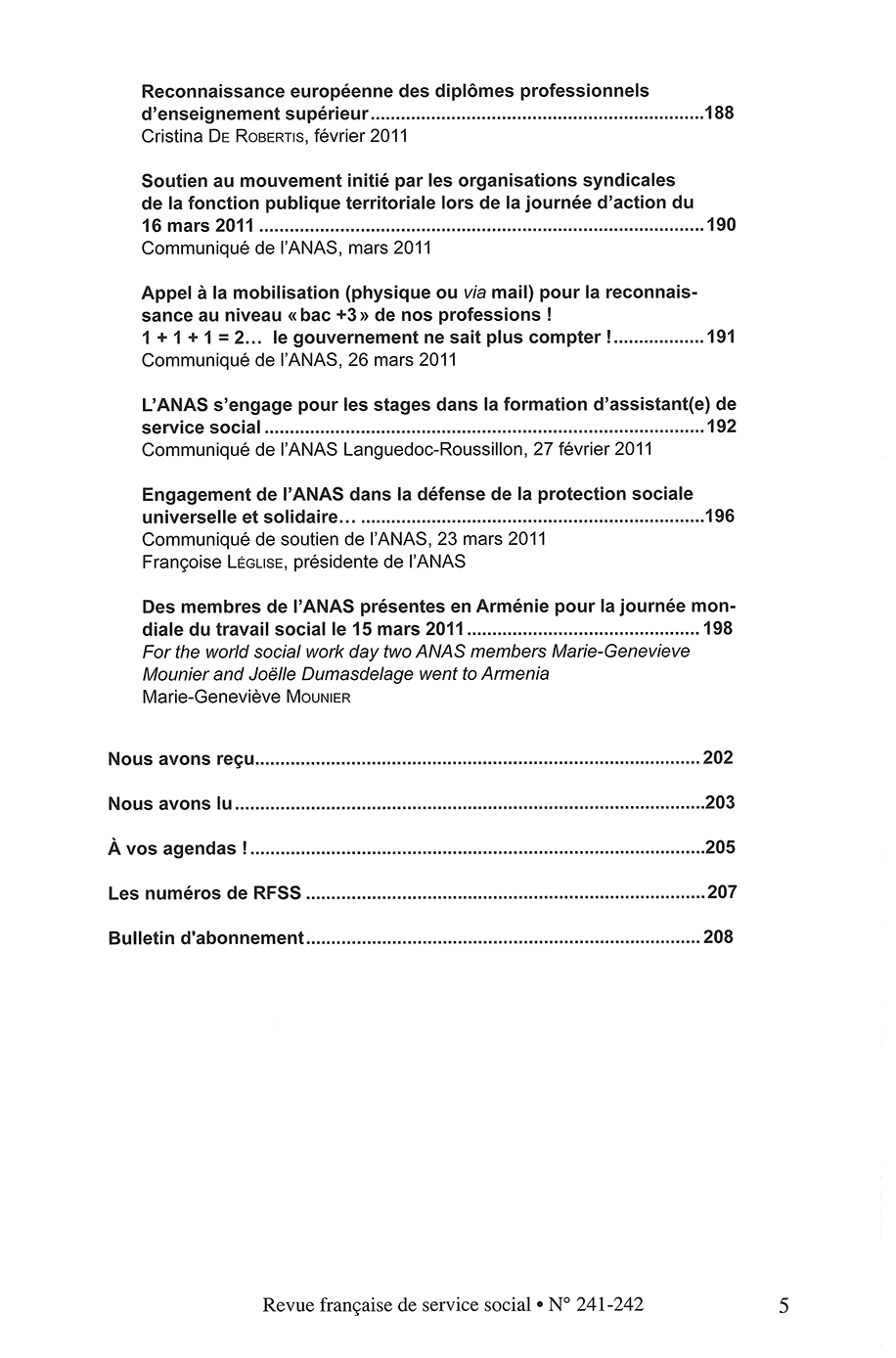 RFSS N°241-242 : "Etre professionnel aujourd'hui" RFSS N°241-242 : "Etre professionnel aujourd'hui"