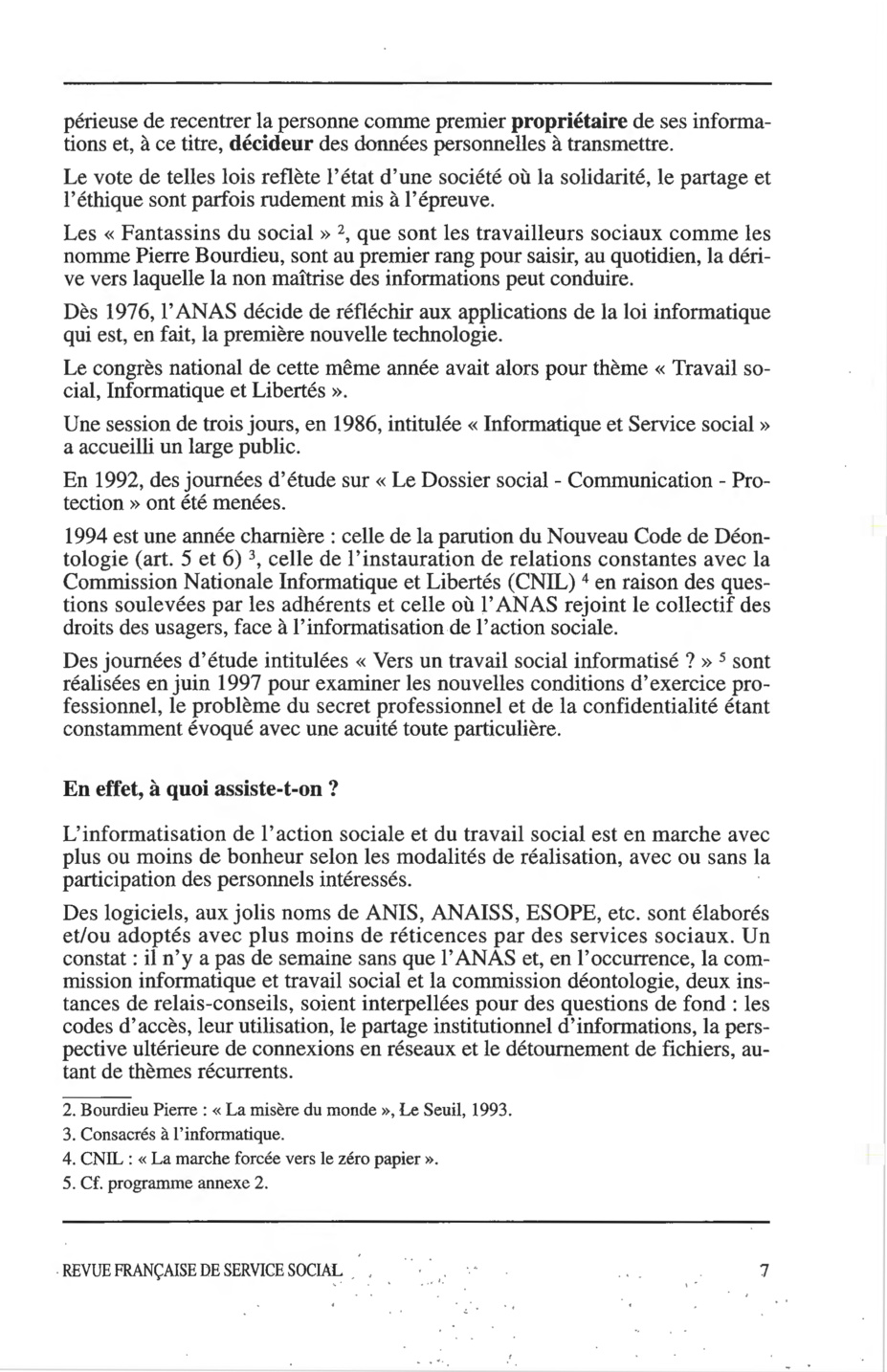 Hors-série Septembre 1998 : "Nouvelles technologies et travail social : vers un travail social informatisé ?"