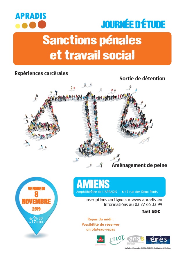 8/11/2019 - Amiens - Journée d'étude : "Santions pénales et travail social" 8/11/2019 - Amiens - Journée d'étude : "Santions pénales et travail social"