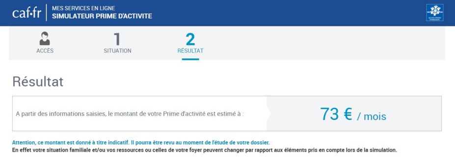 Le montant de la prime d'activité qui m'est personnellement estimé pour février 2020 Le montant de la prime d'activité qui m'est personnellement estimé pour février 2020