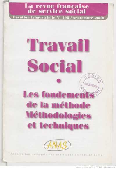 La Revue française de service social n° 198 - Septembre 2000 La Revue française de service social n° 198 - Septembre 2000