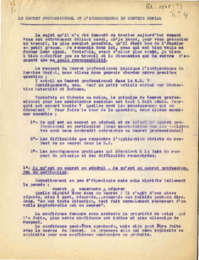 Le secret professionnel et l’indépendance du service social - 1945 Le secret professionnel et l’indépendance du service social - 1945
