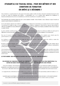 Appel des 5èmes rencontres nationales du travail social en lutte Appel des 5èmes rencontres nationales du travail social en lutte