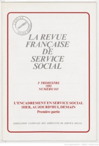 La Revue française de service social n° 165 - Juin 1992