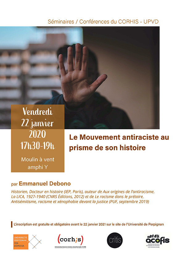 Séminaire CORH;S " Le mouvement anti raciste au prisme de son histoire " Séminaire CORH;S " Le mouvement anti raciste au prisme de son histoire "