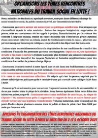 Appel 7èmes rencontres nationales du travail social en lutte