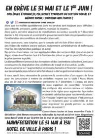 Appel des 8èmes rencontres nationales du travail social en lutte pour "l'acte III de la lutte du secteur social et médico-social" le 31 mai et le 1er juin 2022 Appel des 8èmes rencontres nationales du travail social en lutte pour "l'acte III de la lutte du secteur social et médico-social" le 31 mai et le 1er juin 2022