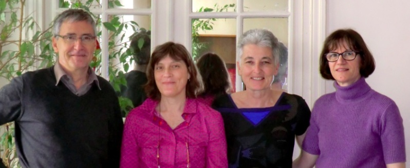 De gauche à droite : Didier Dubasque, Anne-Brigitte Cosson, Michèle Chaumeau et Corinne Souciet