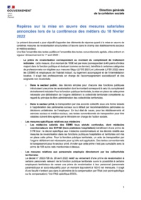 Direction générale de la cohésion sociale - Repères sur la mise en œuvre des mesures salariales annoncées lors de la conférence des métiers du 18 février 2022 Direction générale de la cohésion sociale - Repères sur la mise en œuvre des mesures salariales annoncées lors de la conférence des métiers du 18 février 2022