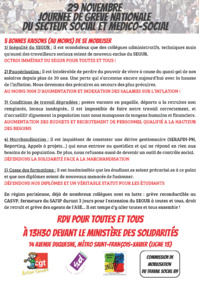 Commission de mobilisation du travail social Ile-de-France - Programme et préparation de la grève du 29/11