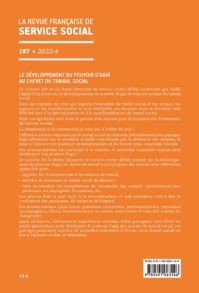 RFSS N°287 : « Le développement du pouvoir d’agir au chevet du travail social » RFSS N°287 : « Le développement du pouvoir d’agir au chevet du travail social »