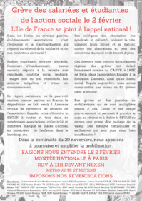 Grève des salarié·es et étudiant·es de l'action sociale le 2 février : L'Île-de-France se joint à l'appel national ! Grève des salarié·es et étudiant·es de l'action sociale le 2 février : L'Île-de-France se joint à l'appel national !