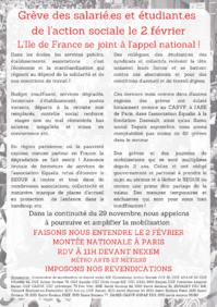 Grève des salarié·es et étudiant·es de l'action sociale le 2 février : L'Île-de-France se joint à l'appel national !