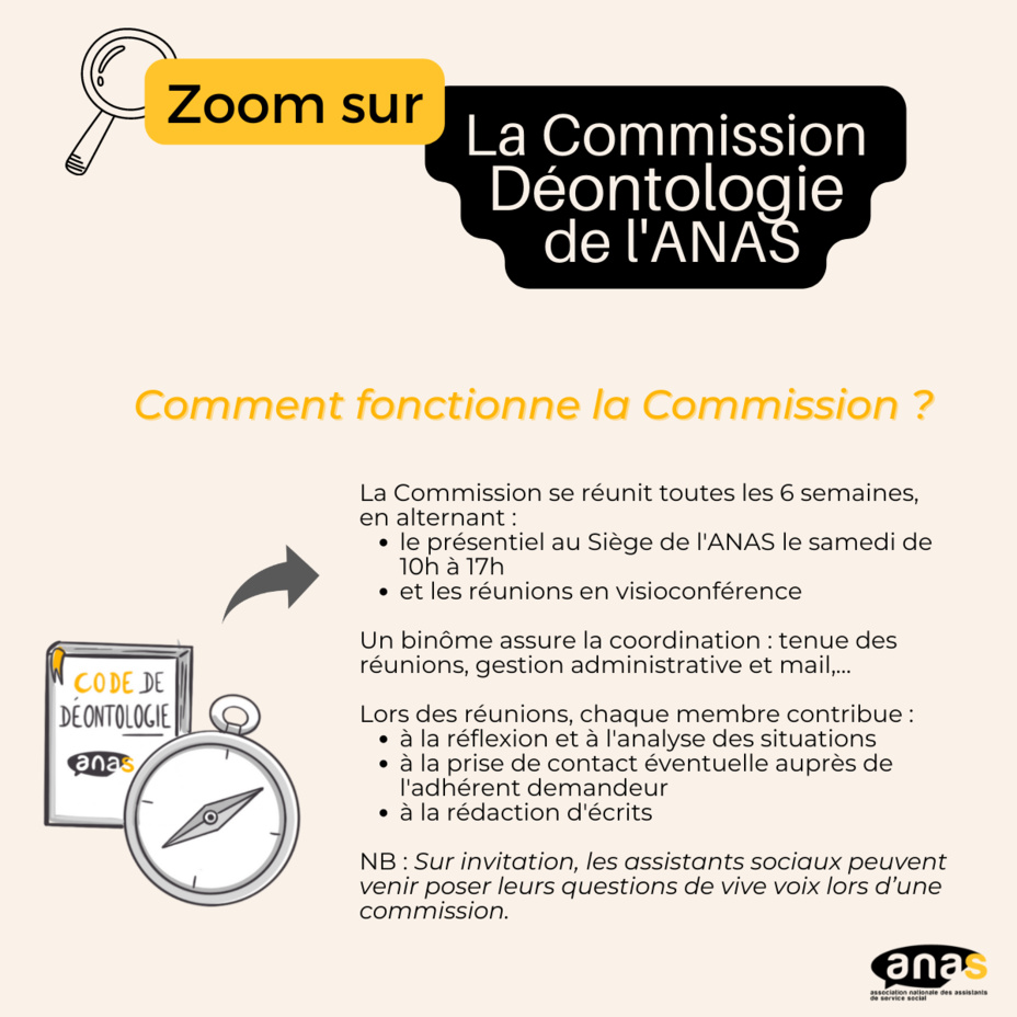 Zoom sur ... la Commission Déontologie Zoom sur ... la Commission Déontologie
