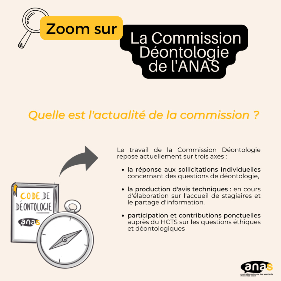 Zoom sur ... la Commission Déontologie Zoom sur ... la Commission Déontologie