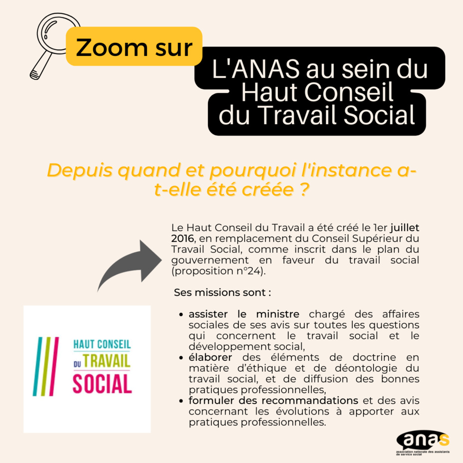 Zoom sur... Haut Conseil du Travail Social Zoom sur... Haut Conseil du Travail Social