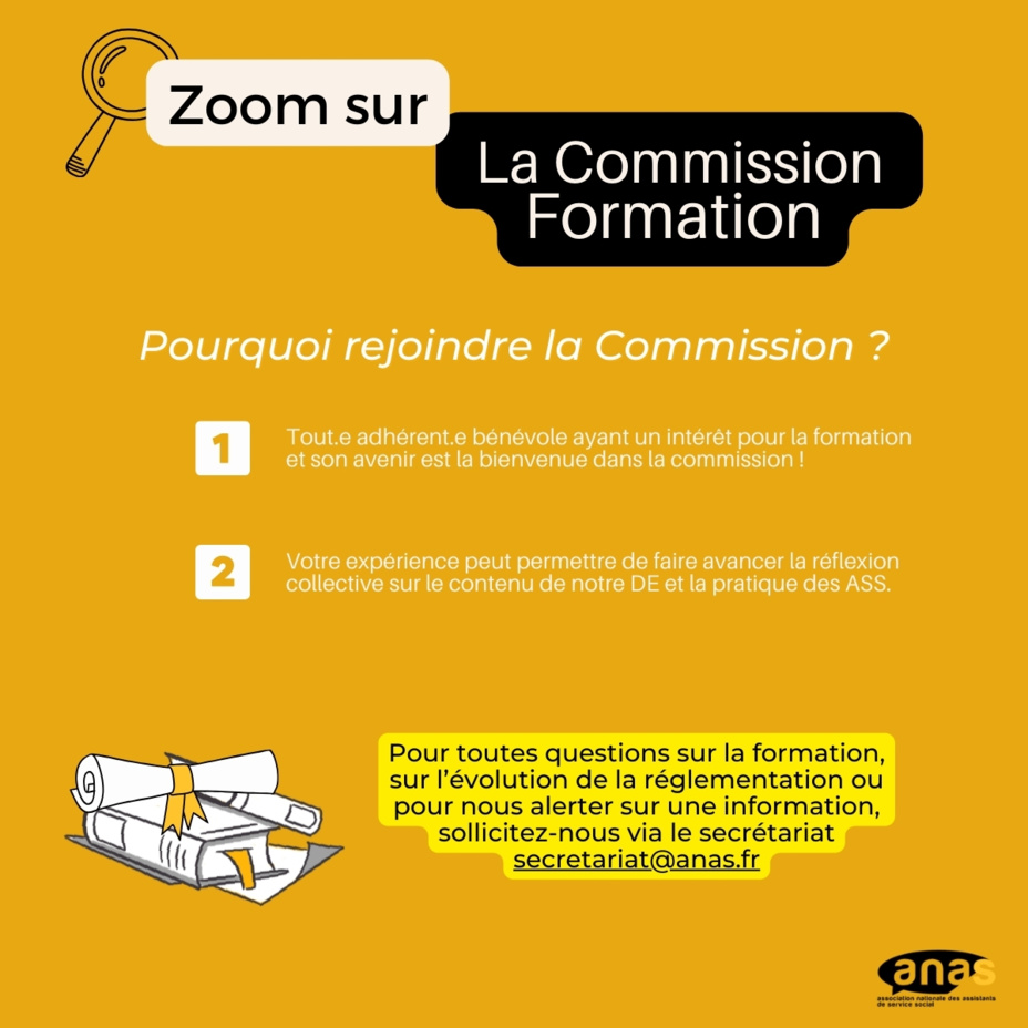 Zoom sur ... la Commission Formation Zoom sur ... la Commission Formation