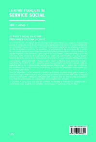 RFSS N°295 : « Le service social en action : prévenir et soutenir la santé » RFSS N°295 : « Le service social en action : prévenir et soutenir la santé »