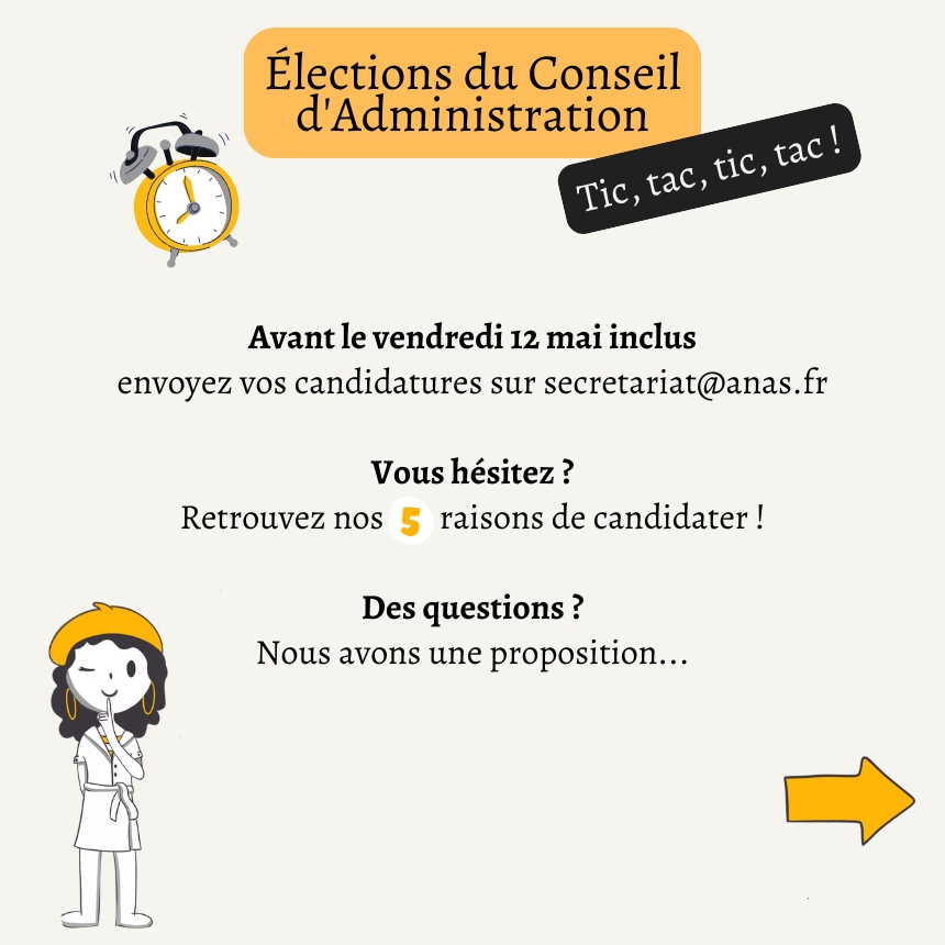 Appel à candidatures 2025... au Conseil d'Administration de l'ANAS Appel à candidatures 2025... au Conseil d'Administration de l'ANAS