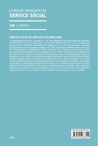 RFSS N°298 : « Service social et précarité alimentaire »