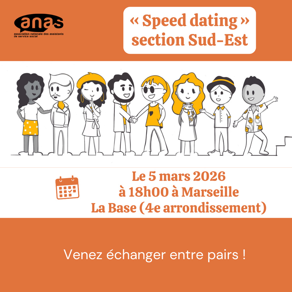 Invitation – « Speed dating » et goûter du lancement de la section Sud-Est de l’ANAS – 5 mars 2026 Invitation – « Speed dating » et goûter du lancement de la section Sud-Est de l’ANAS – 5 mars 2026