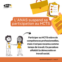 Suspension de la participation de l'ANAS au Haut Conseil du Travail Social