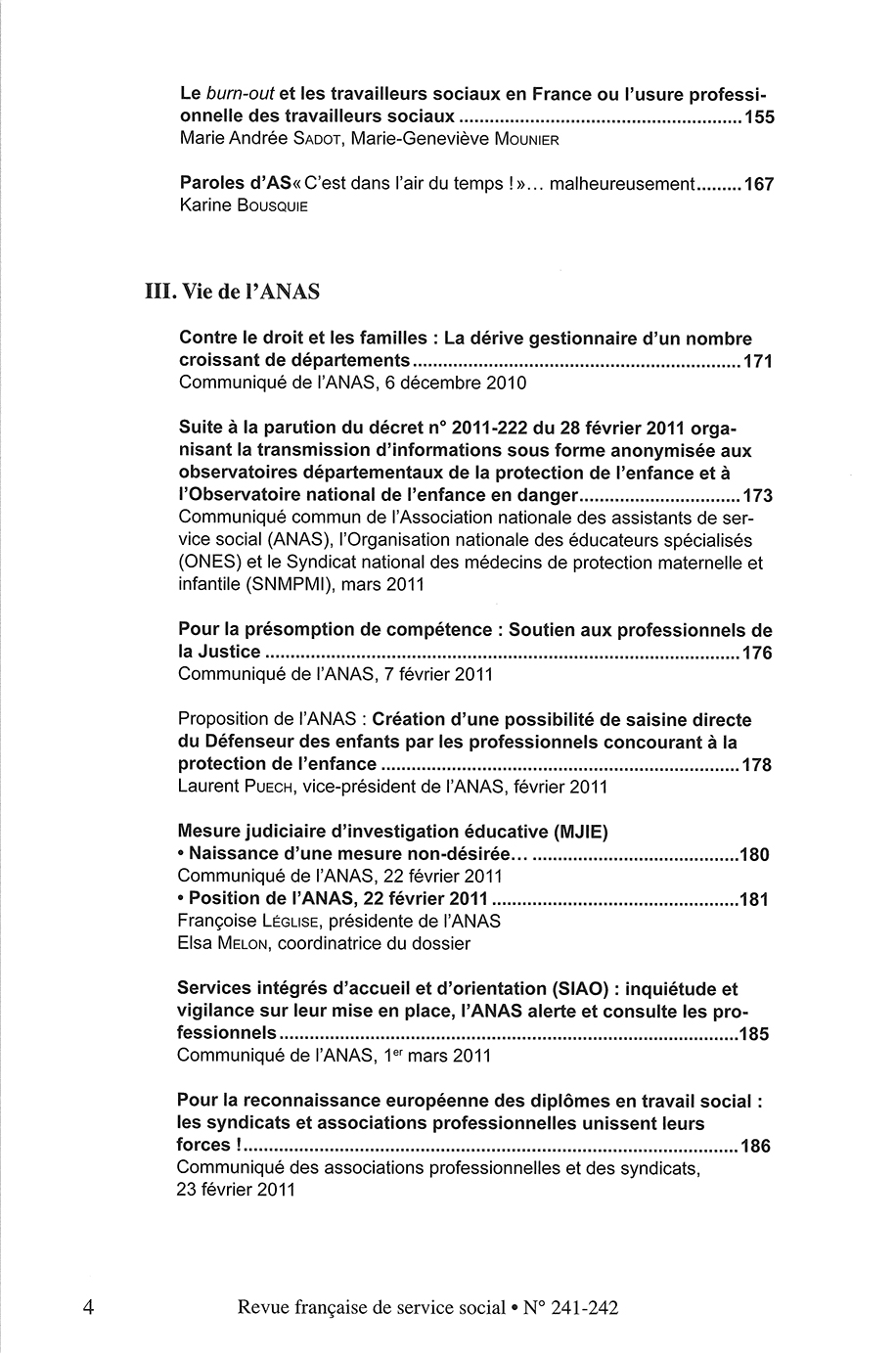 RFSS N°241-242 : "Etre professionnel aujourd'hui" RFSS N°241-242 : "Etre professionnel aujourd'hui"