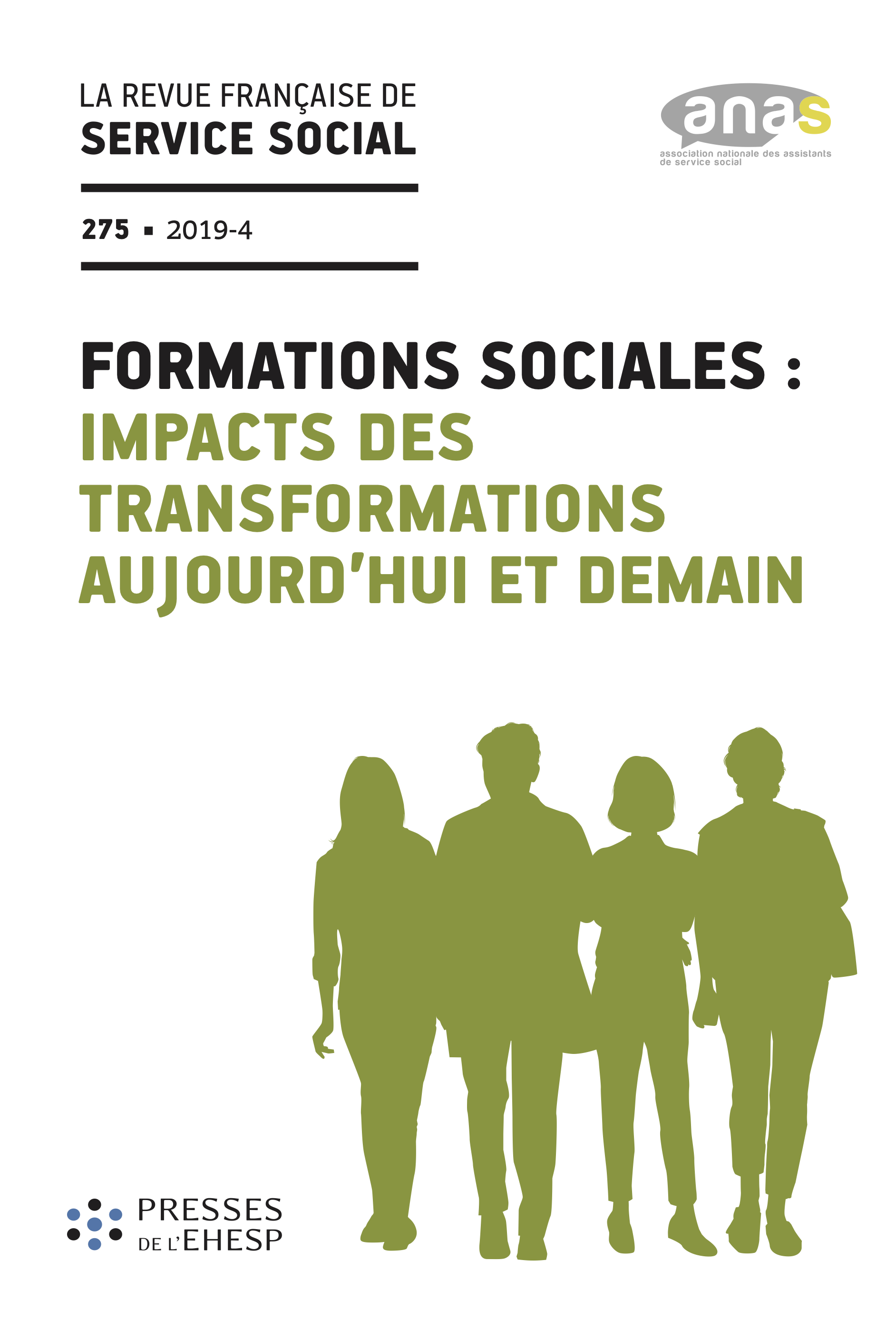 RFSS N°275 : "Formations sociales : impacts des transformations aujourd’hui et demain"