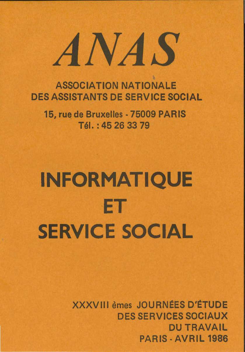 Informatique et service social - Avril 1986