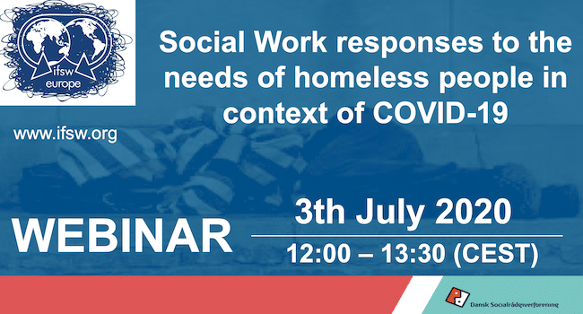 Webinaire IFSW - Les réponses des travailleurs sociaux aux besoins des sans-abri - COVID-19