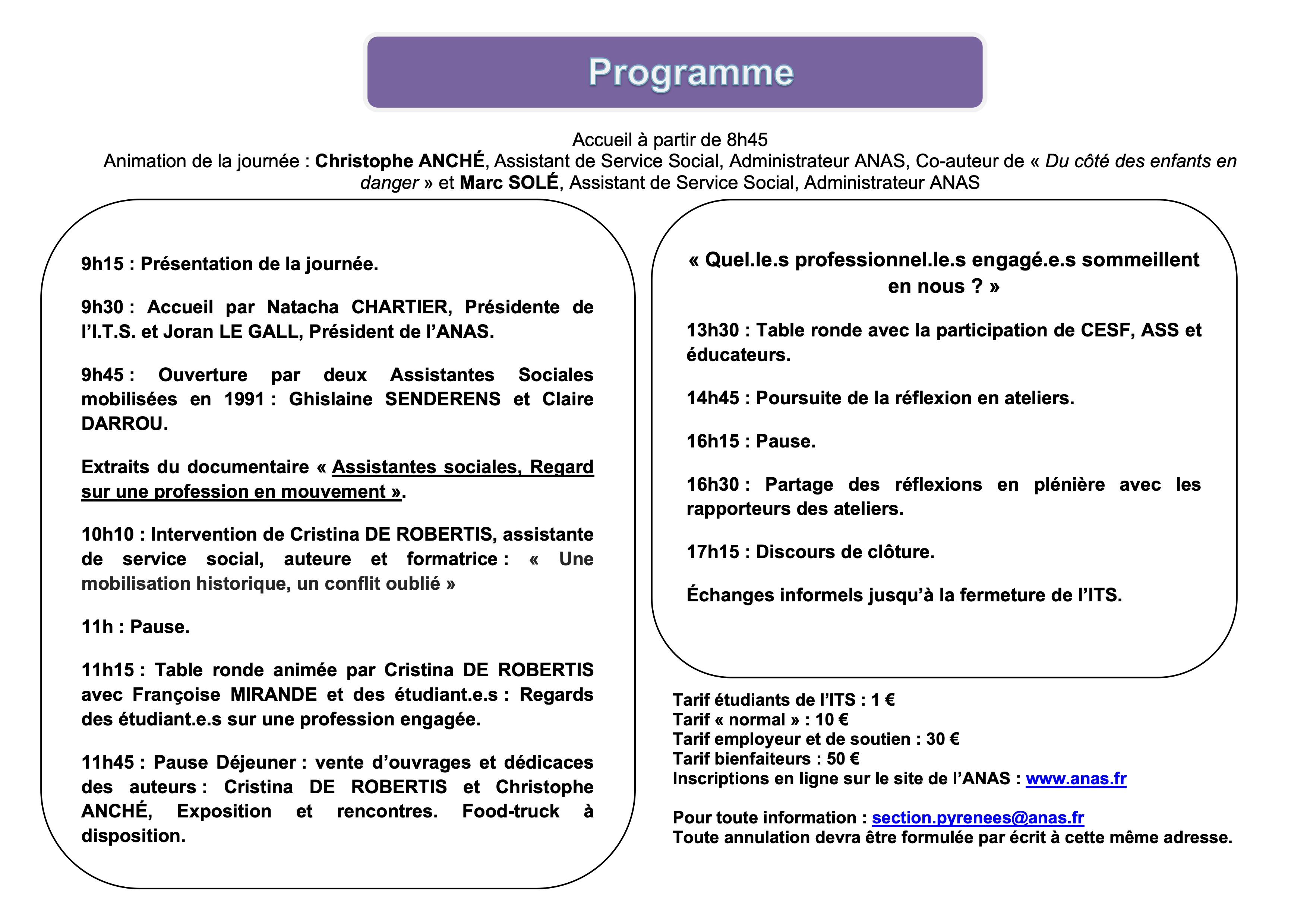 9 octobre 2021 - Journée d'étude de la section Pyrénées : Assistant.e de service social : combats passés, présents et à venir… Qu’en est-il aujourd’hui ?