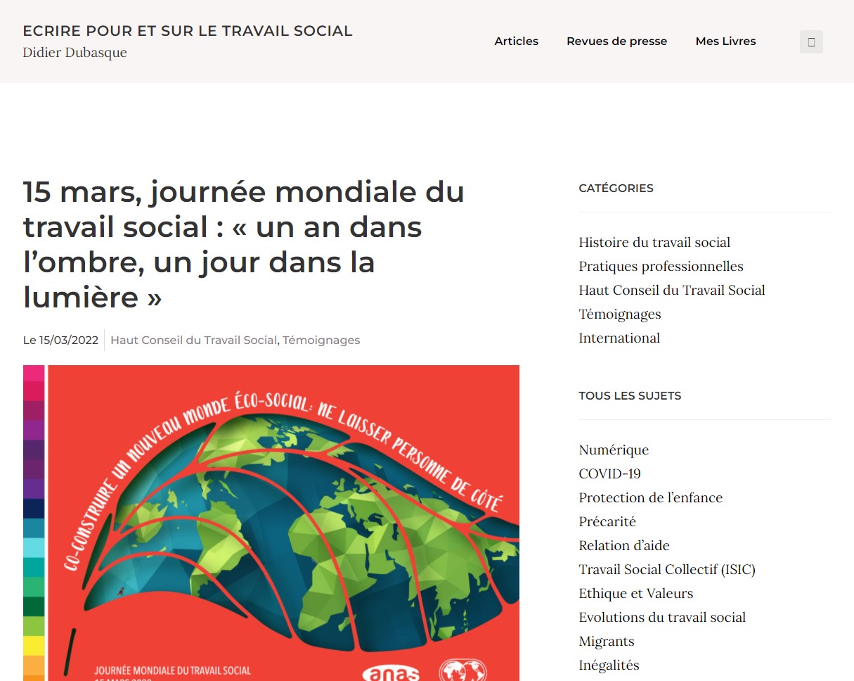 Journée mondiale du travail social