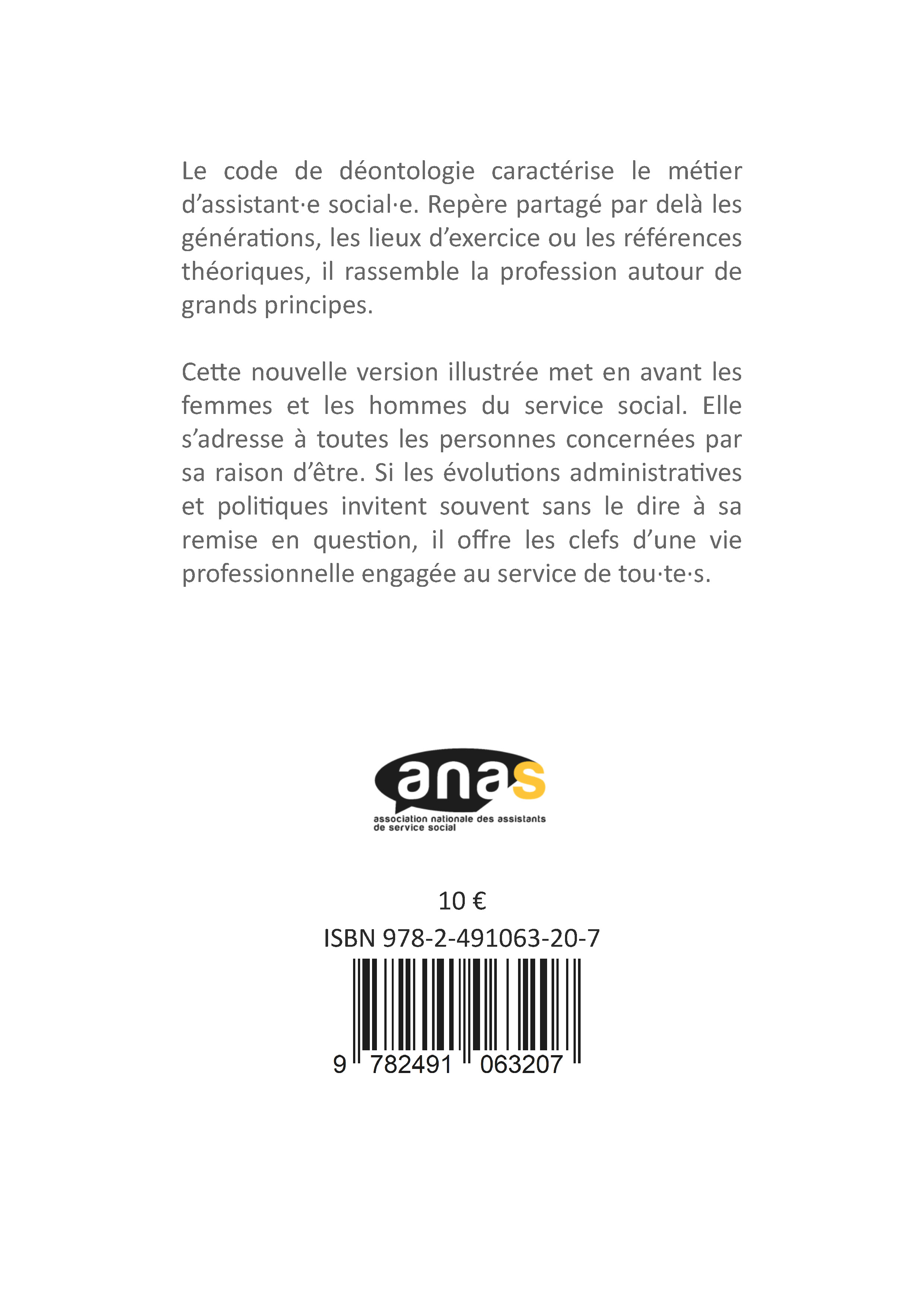 ANAS - Le code illustré de déontologie des assistant·e·s de service social ANAS - Le code illustré de déontologie des assistant·e·s de service social