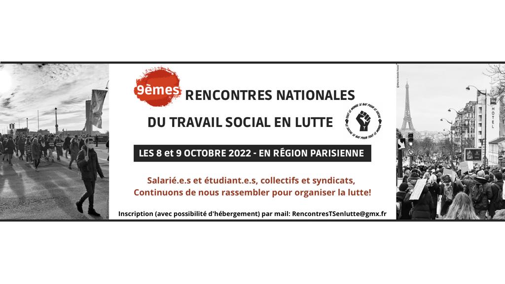 9èmes rencontres nationales du travail social en lutte les 8 et 9 octobre 2022