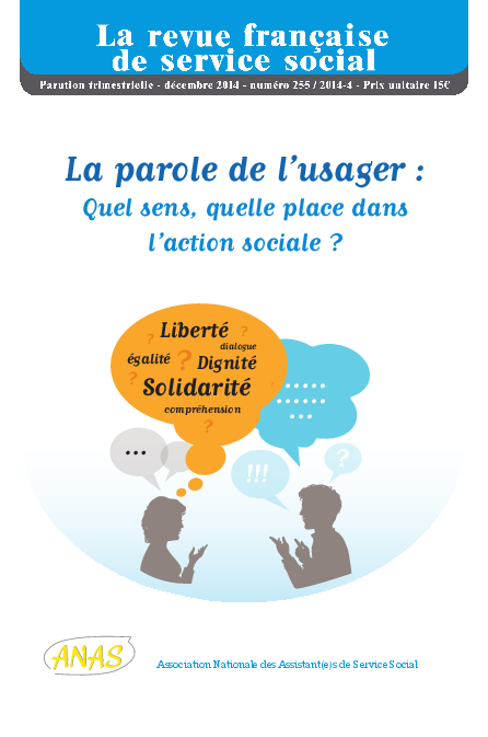 RFSS N°255: "La parole de l'usager : Quel sens, quelle place dans l'action sociale ?"