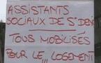 Manifestation des travailleurs sociaux pour le droit au logement pour tous Manifestation des travailleurs sociaux pour le droit au logement pour tous