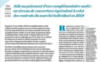 Aide au paiement d’une complémentaire santé :  un niveau de couverture équivalent à celui  des contrats du marché individuel en 2018  , n° 1142 DREES, février 2020 Aide au paiement d’une complémentaire santé :  un niveau de couverture équivalent à celui  des contrats du marché individuel en 2018  , n° 1142 DREES, février 2020
