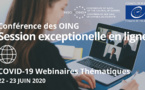 Session exceptionnelle Juin de la Conférence des OING (22-23 juin 2020)