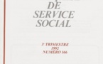 La Revue française de service social n° 166 - Septembre 1992